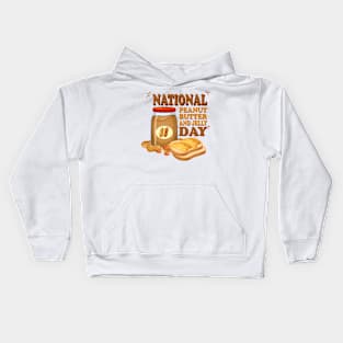 National Peanut Butter and Jelly Day Kids Hoodie